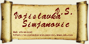 Vojislavka Simjanović vizit kartica